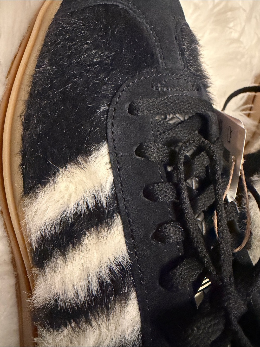 Classic Black & White Women's Sneakers by adidas - Picture 3 of 7